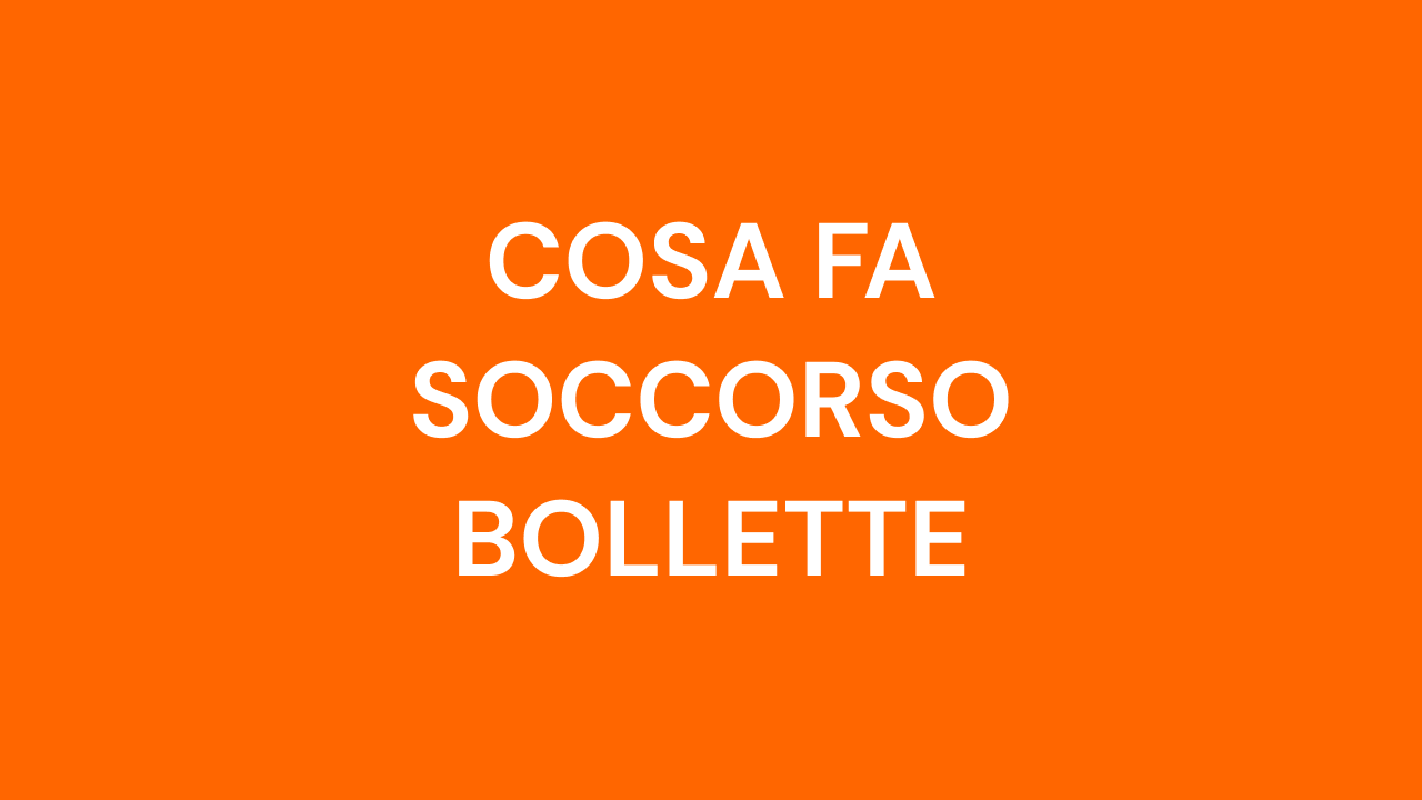 Cosa fa Soccorso Bollette